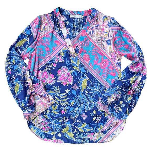 Alice & Trixie Silk Boho Floral Blouse - Size Small - Picture 2 of 12